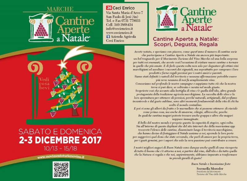 Cantine Aperte a Natale 2017: scopri, degusta, regala